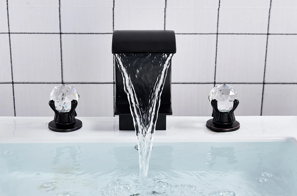 Wanmivezlo Waterfall Bathroom Basin Faucet Deck Mounted Cold