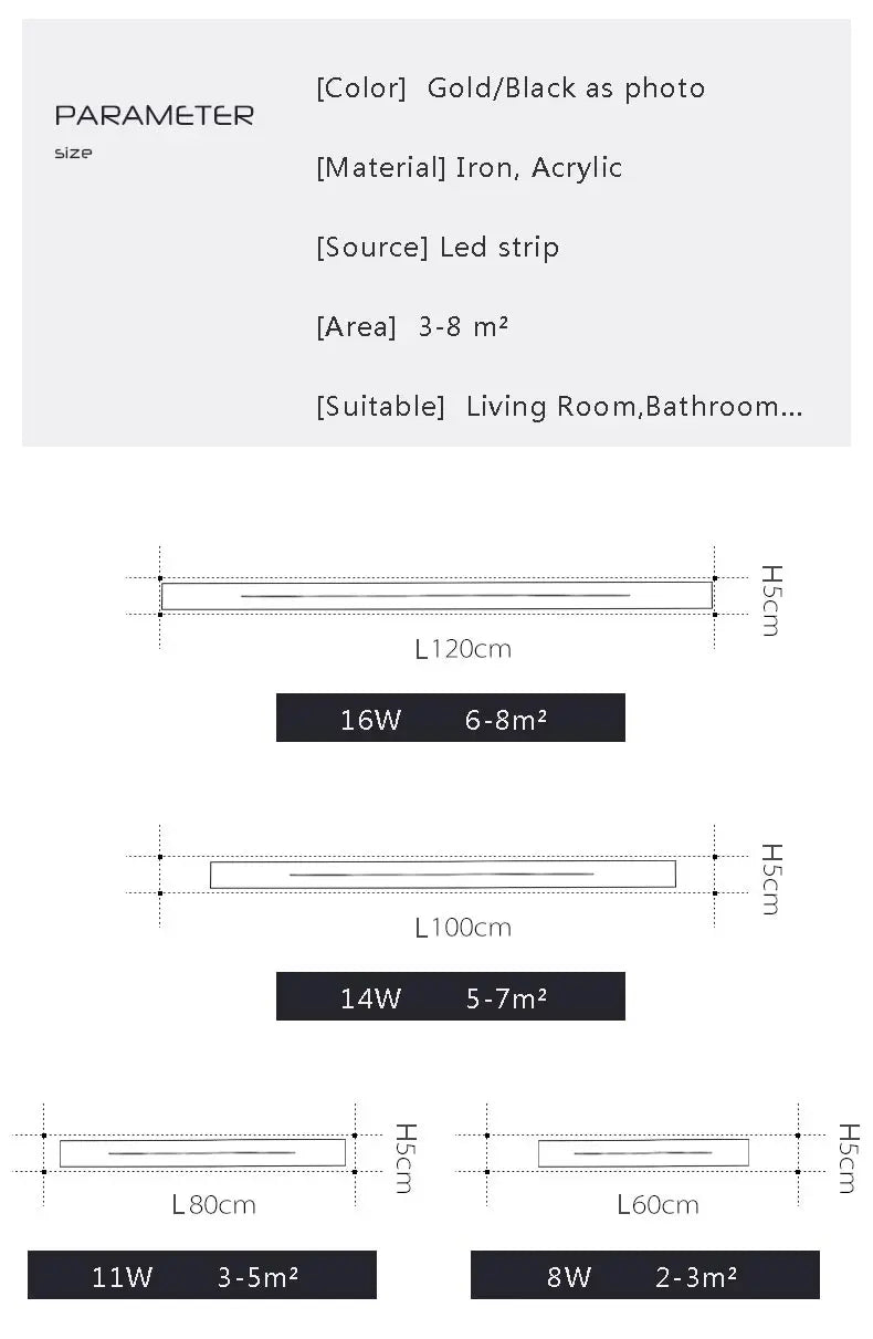 Nordic Led Lamp Decoration Wall Mirror Light Lighting