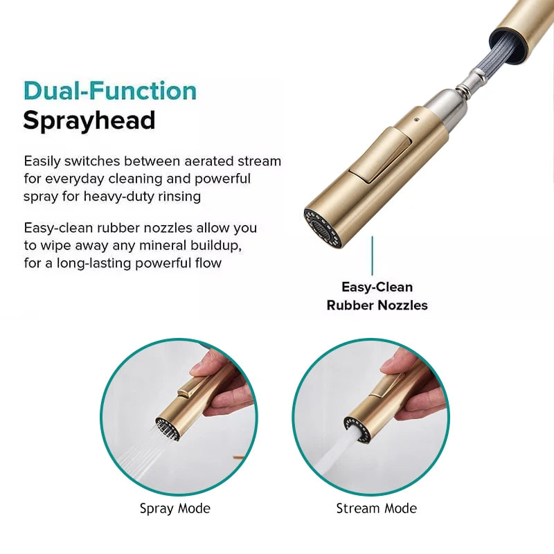 Pull Out Touch Sensor Faucet 360 Rotation Smart