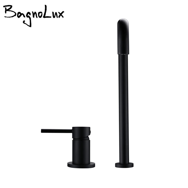 Modern Style Bathroom Basin Mixer Tap Dual Holder