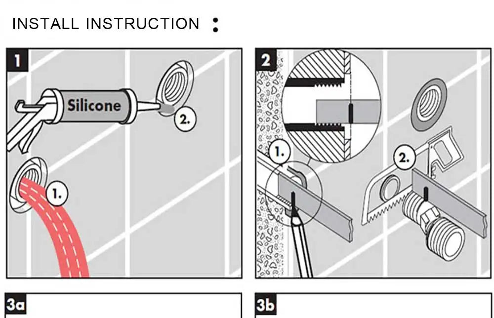 Rozin Chrome Shower Faucet Wall Mounted Bathroom Rainfall