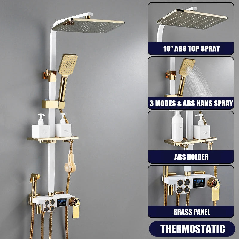 Cold Shower System Bathroom Led Digital Shower Wall