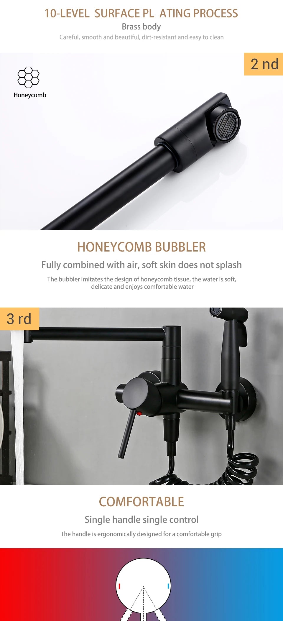 High Quality Solid Brass Deck Mounted Spray Gun