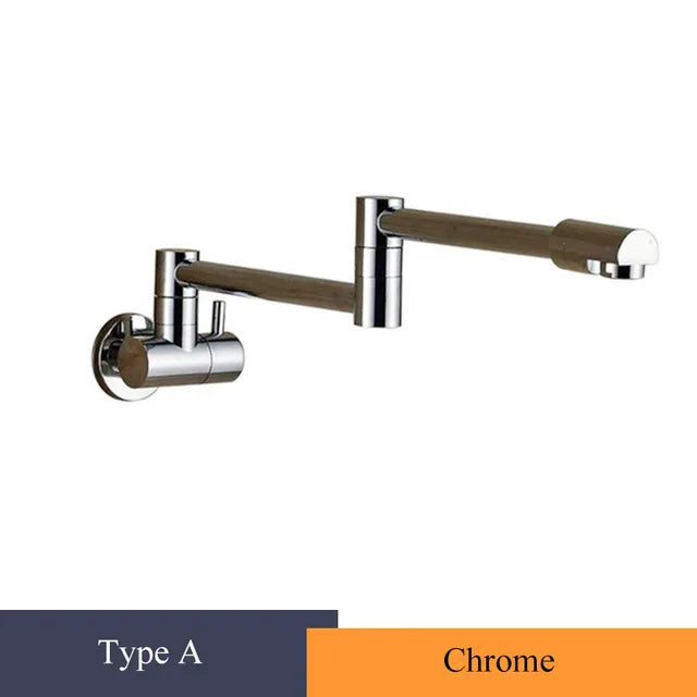 Brushed Gold Faucet Wall Mount Bathroom Basin Faucet