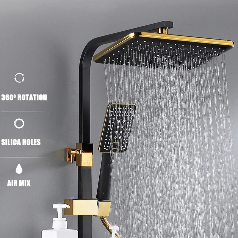 Cold Shower System Bathroom Led Digital Shower Wall