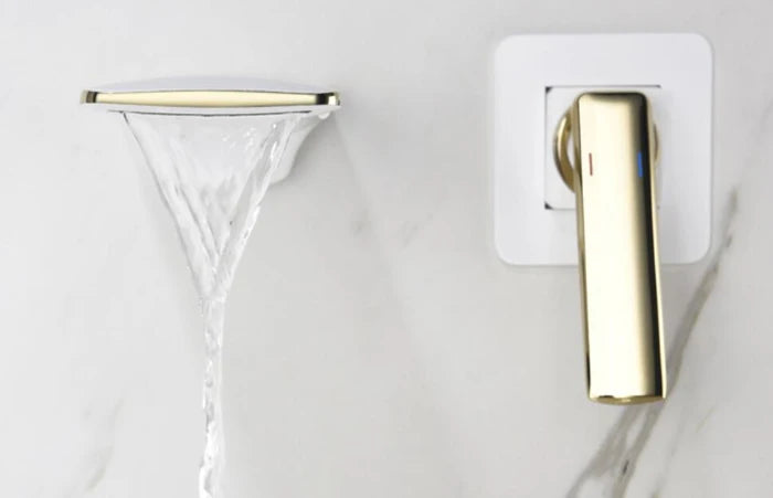 Black Rose Gold Wall Mounted Bathroom Basin Sink