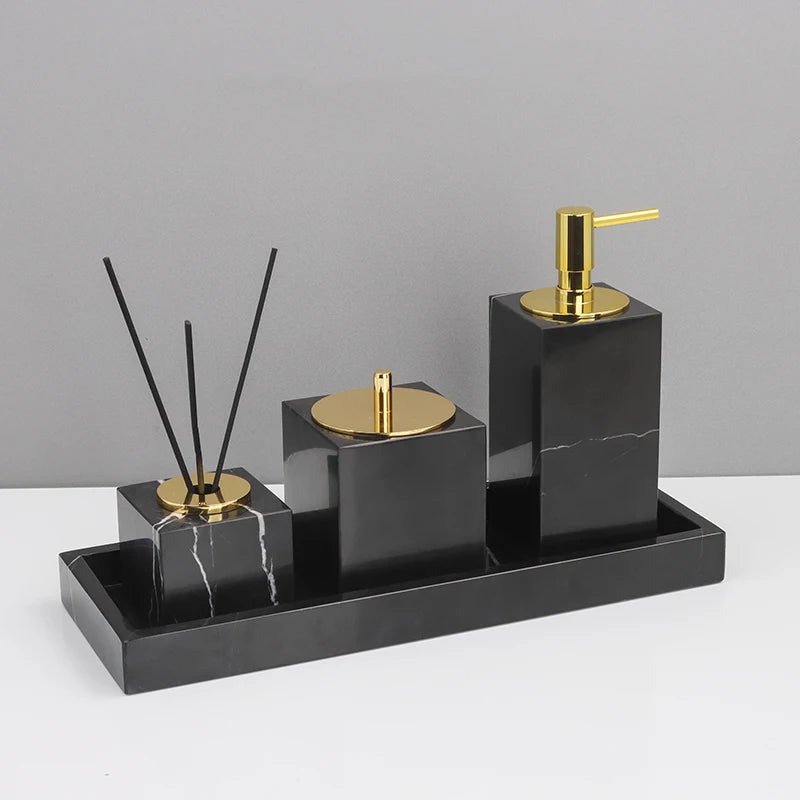 Real Natural Marble Tray Handle Luxury Rectangular Washbasin
