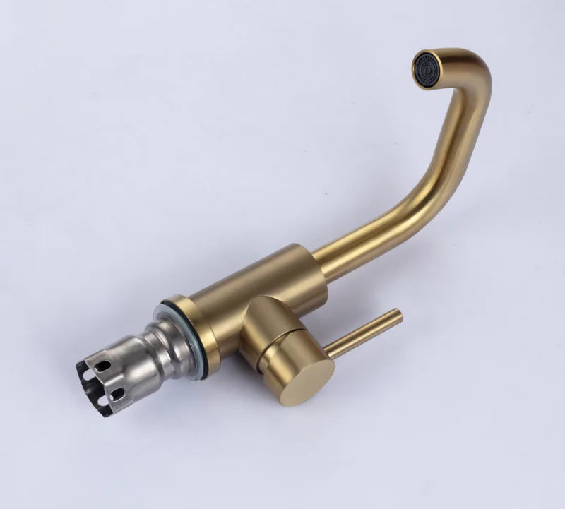 Bathroom Faucet Brushed Gold Bathroom Basin Faucet Cold