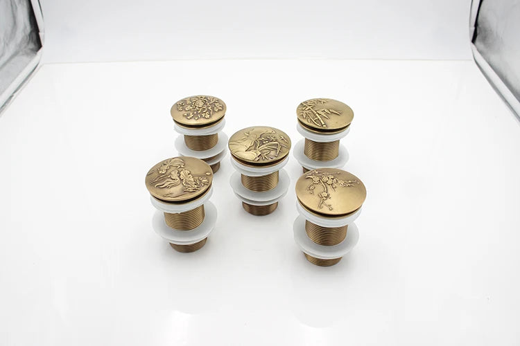 Bathroom Basin Sink Pop Up Drain Antique Brass