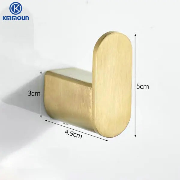 Brush Gold Stainless Steel Clothes Hook Wall Mounted