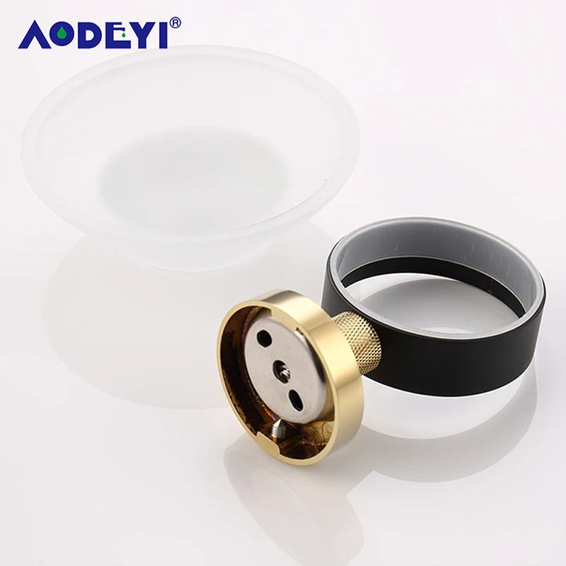 Bathroom Hardware Black Robe Hook Gold Towel Rail