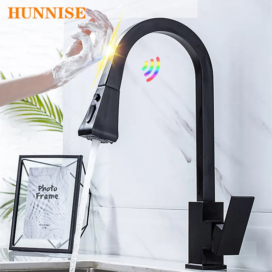 Touch Faucet Square Pull Out Sink Mixer Tap