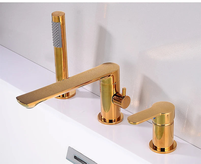 Ellen Bathtub Faucets Holes Black Cold Bath Shower