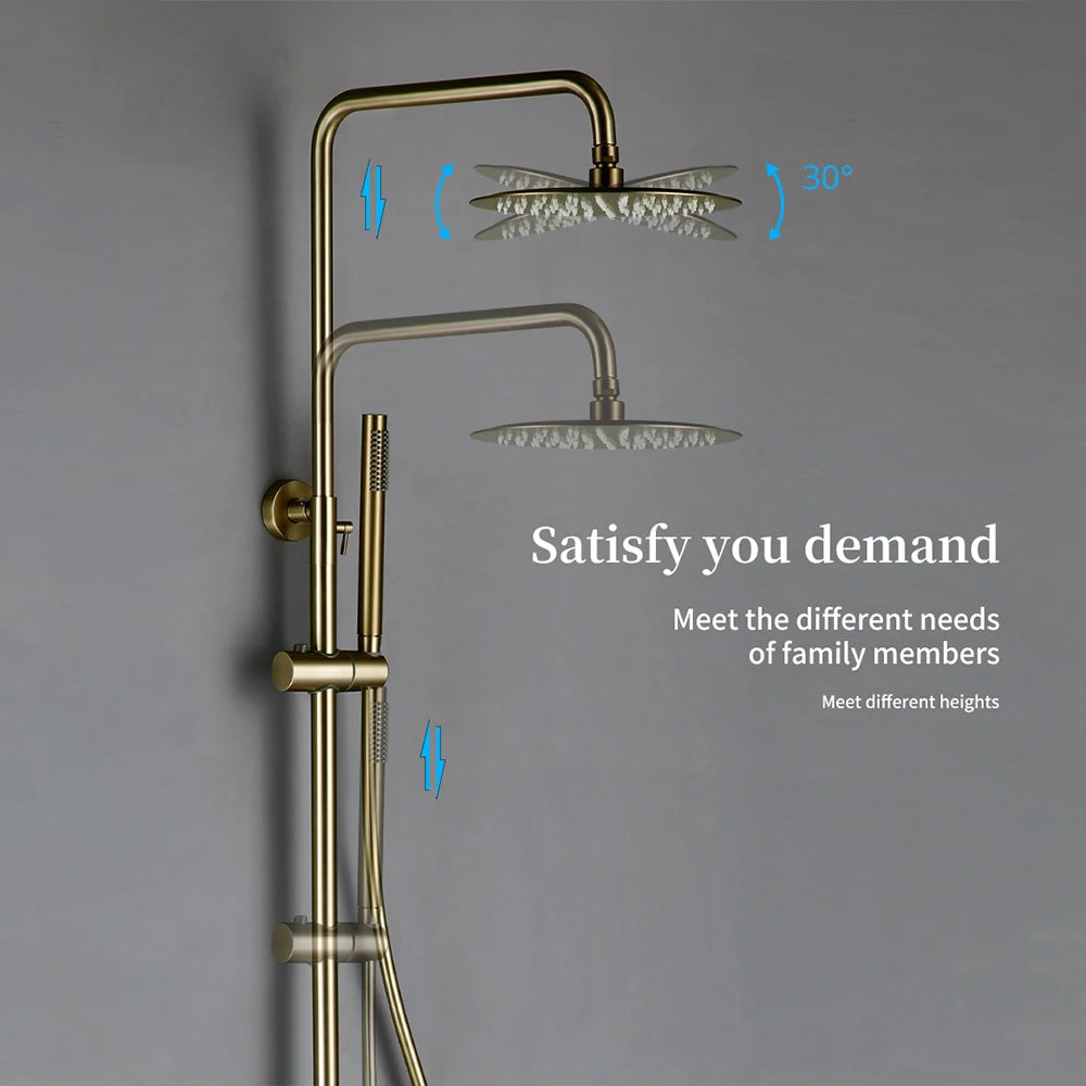 Thermostat Shower Mixer Valve Bathroom Thermostatic Faucet Wall
