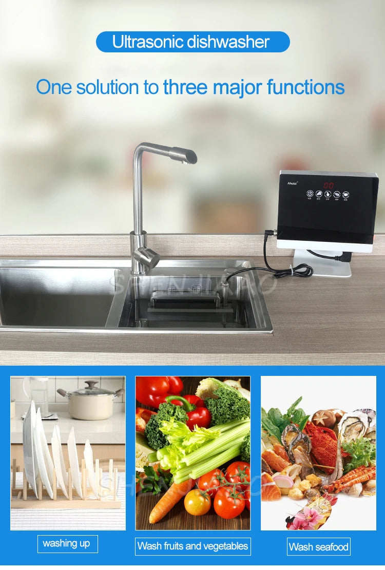 Sink Dishwasher Automatic Ultrasonic Dishwasher Small