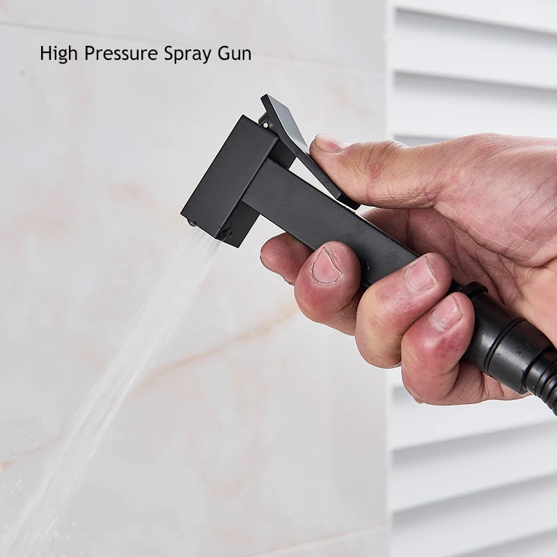 Matte Black Hygienic Showers Mixer Faucet Cold Water