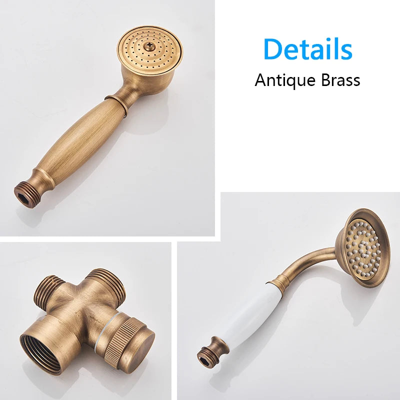 Rainfall Bathroom Shower Brass Antique Shower Mixers Handshower