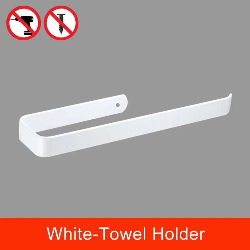 30-50cm Black Bath Towel Holder Bathroom Towel Rack