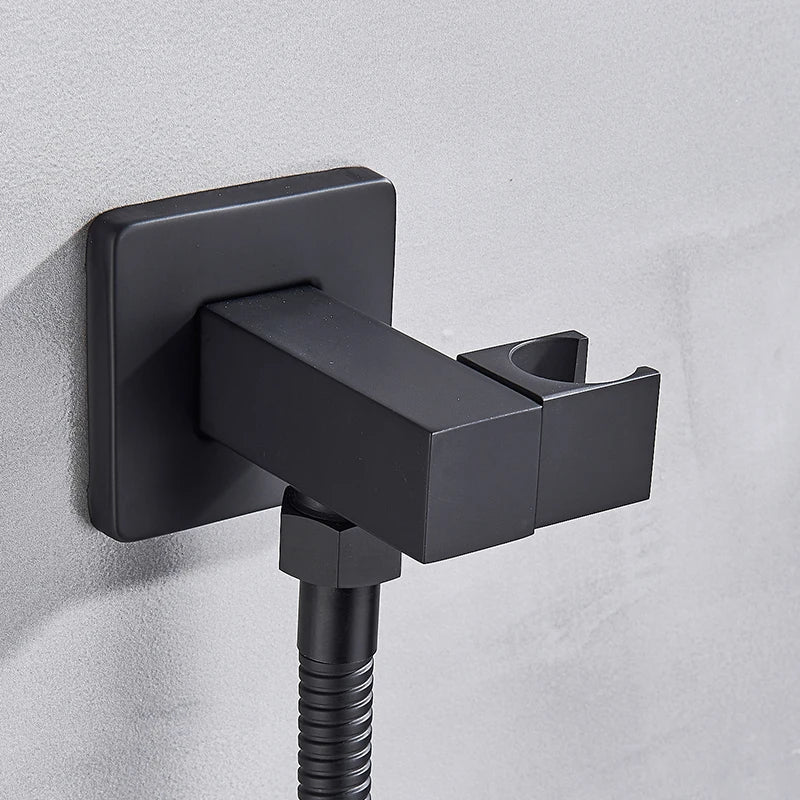 Black Shower Wall Mounted Shower Faucet Mixer 8/10/12/16
