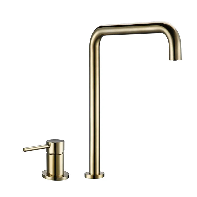 Modern Style Bathroom Basin Mixer Tap Dual Holder