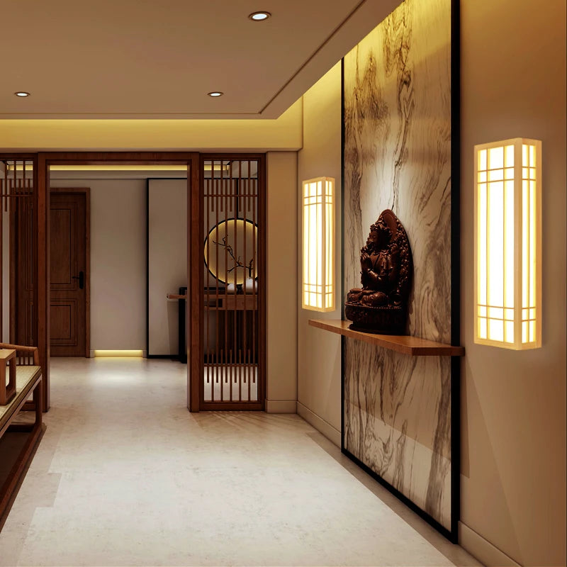 Modern Japanese Wall Lamp Tatami Style Minimalist Wall