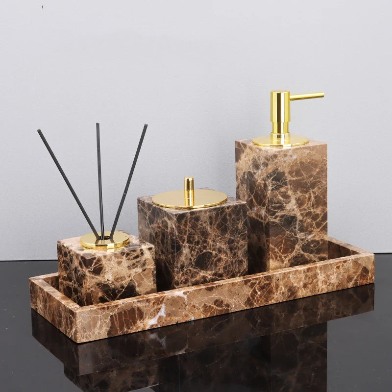 Real Natural Marble Tray Handle Luxury Rectangular Washbasin