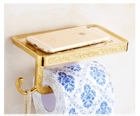 Antique Brass Toilet Paper Holder Bathroom Mobile Tssue