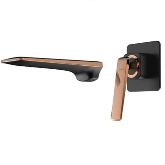 Black Rose Gold Wall Mounted Bathroom Basin Sink