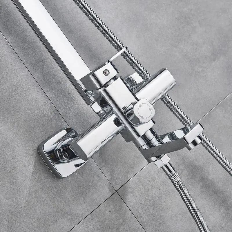 Matte Black Shower Mixer Faucet Wall Mount Bahtroom