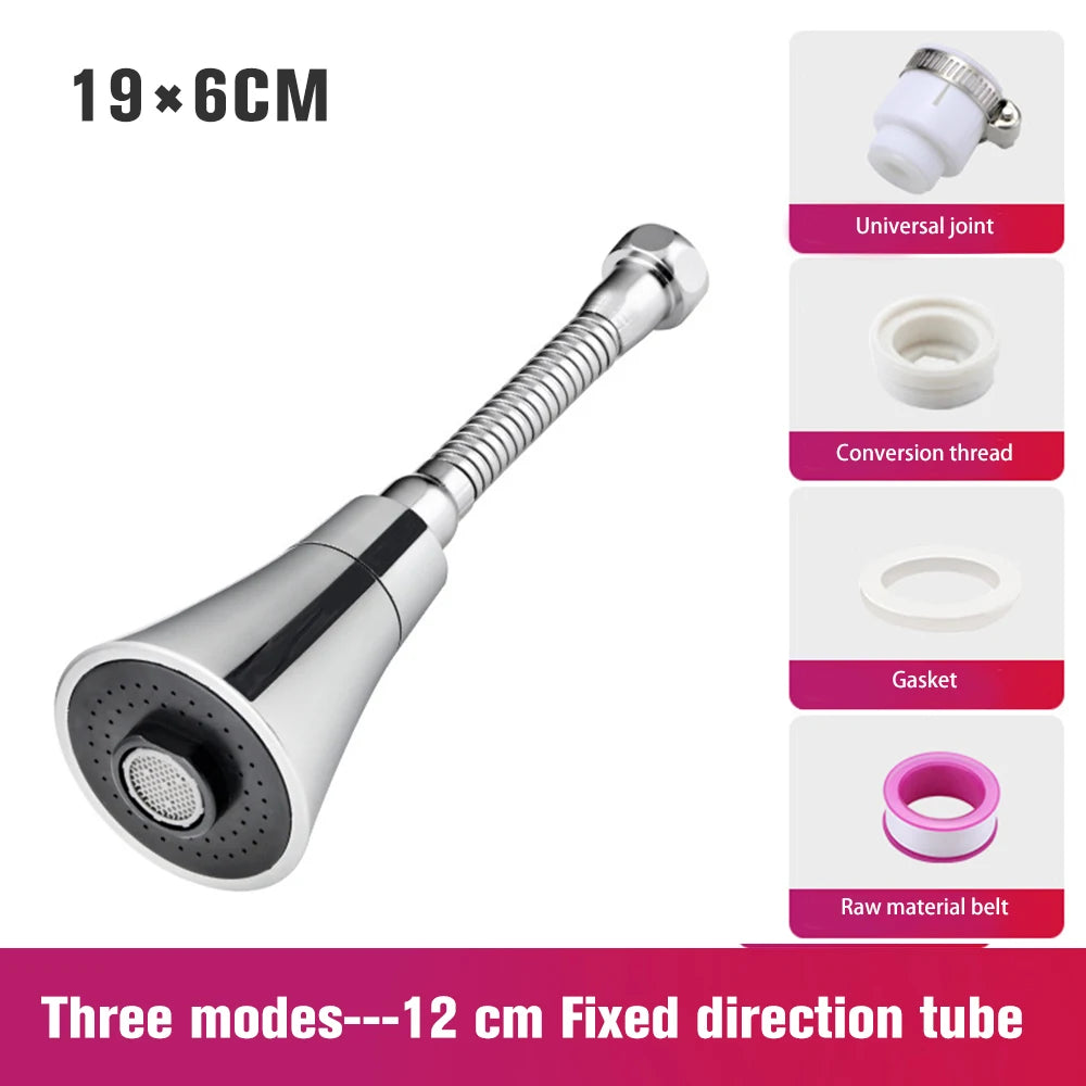 Universal Water Faucet Adjustable Pressure 360 Degree Rotating