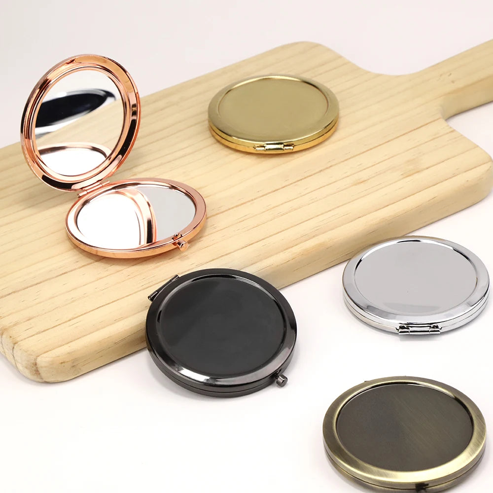 5pcs 57mm Compact Mirror Purses Pocket Makeup Mirror
