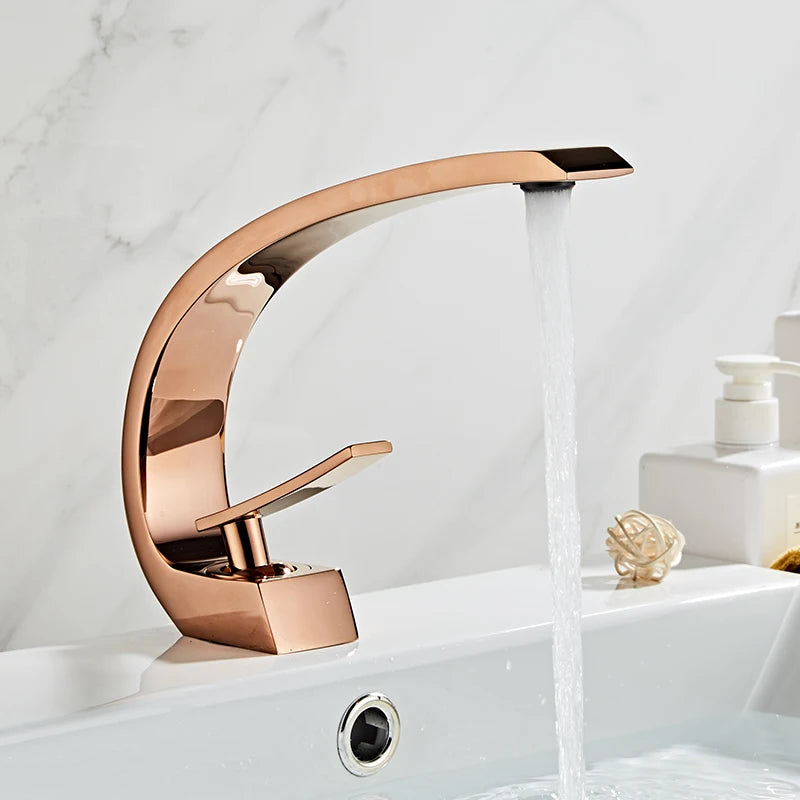 Tuqiu Basin Faucet Modern Bathroom Mixer Tap Black/Gold