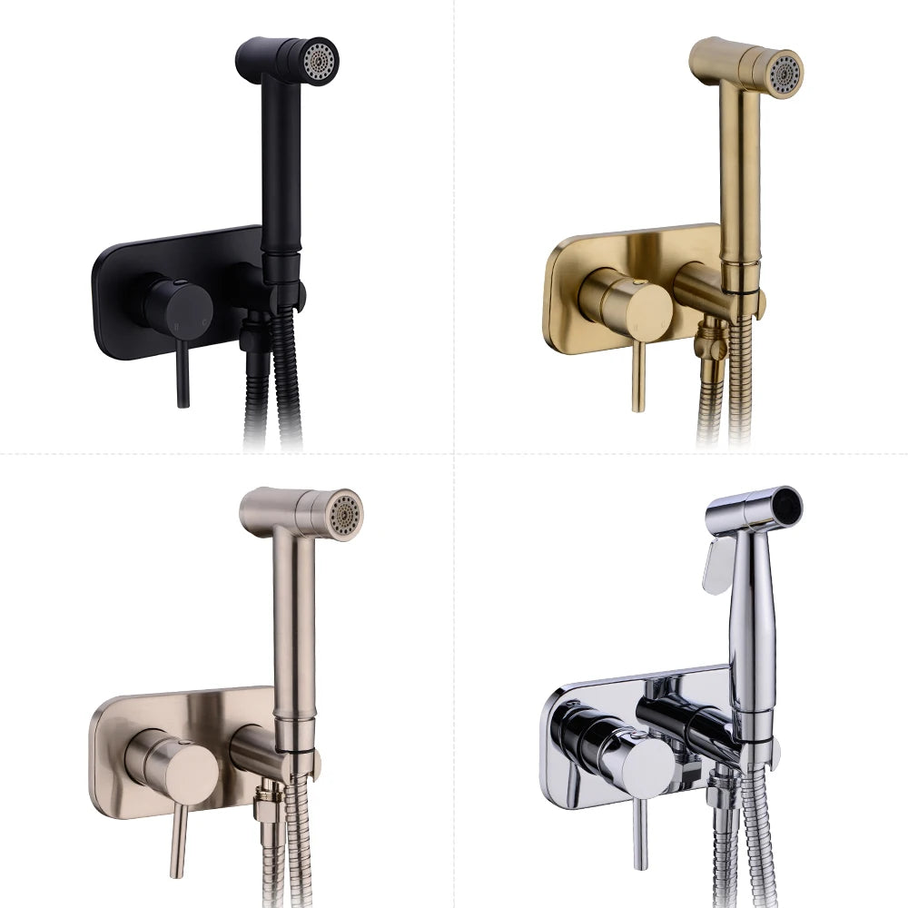 Brass Toilet Bidet Spray Handheld Cleaning Diaper Cold
