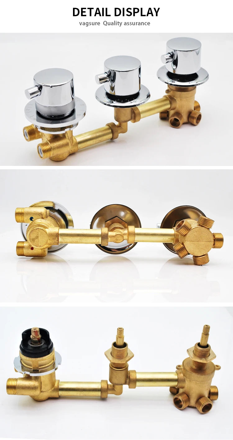 2/3/4/5 Way Output Brass Shower Valve Mixer Thermostatic