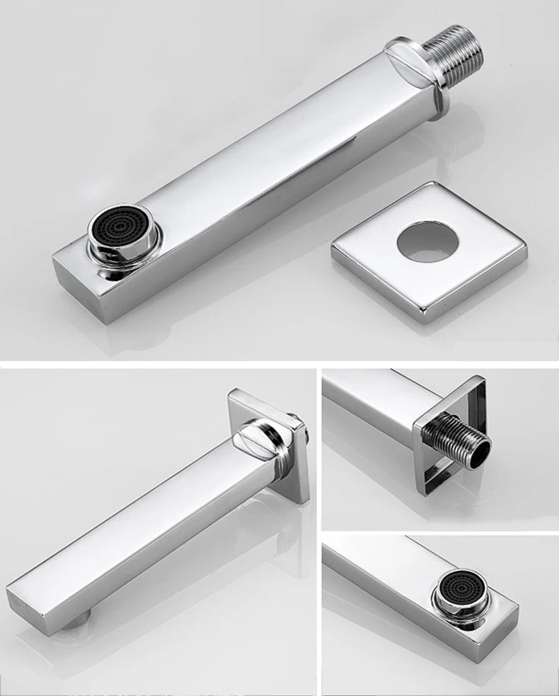 Becola Wall Mounted Faucet Spout Square Round Brass