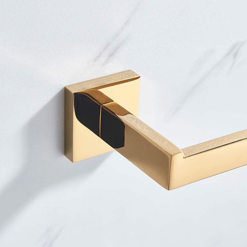 Bathroom Hardware Gold Bathrobe Hook Towel Rail Bar