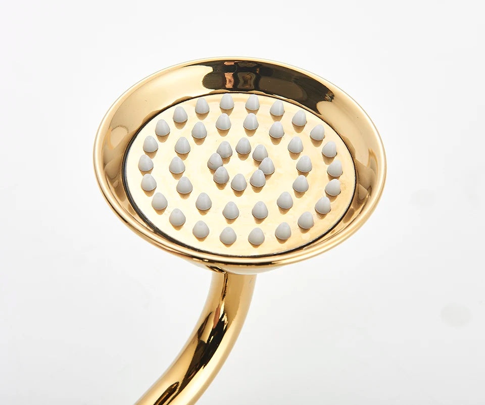 Gold Shower Faucet Bath Shower Mixer Tap Rainfall