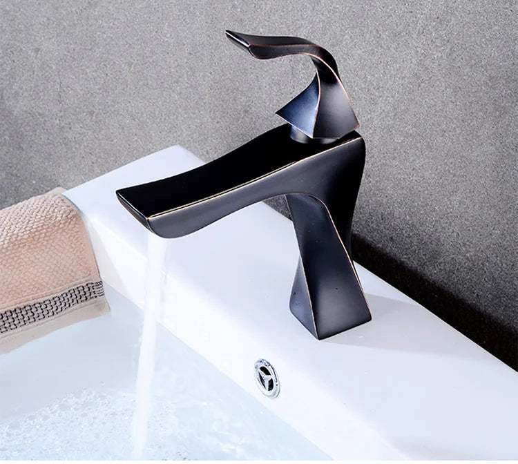 Design Basin Faucet Black Chrome Bathroom Sink Faucet