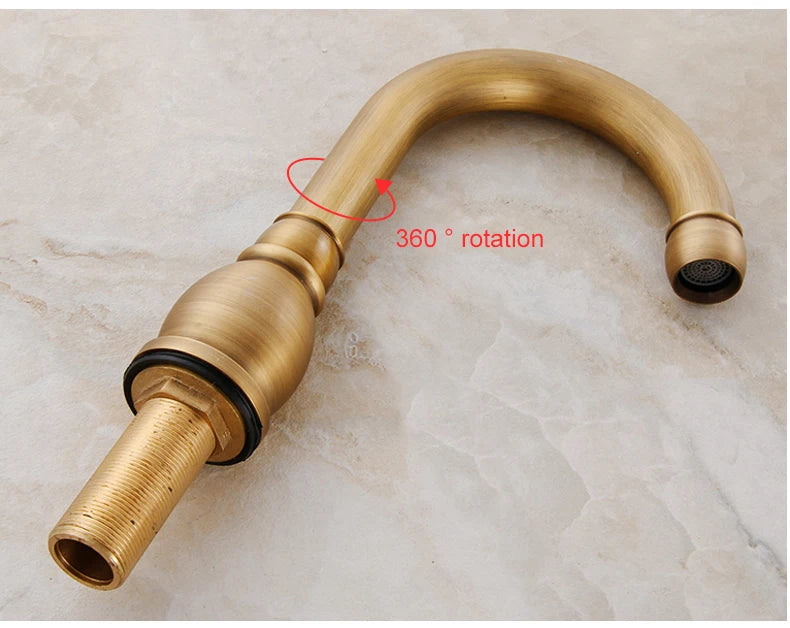 Ellen Antique Bronze Bath Sink Faucet Double Handle