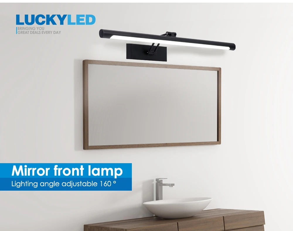Luckyled Modern Mirror Light Bathroom Wall Lamp Loft