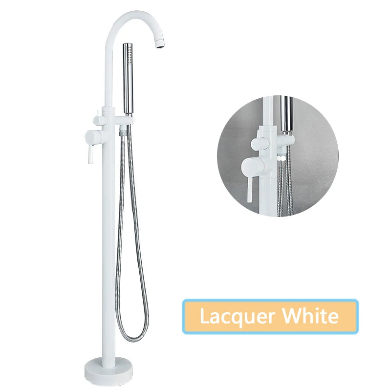 Rozin Black Floor Standing Bathtub Faucet Colors Standing