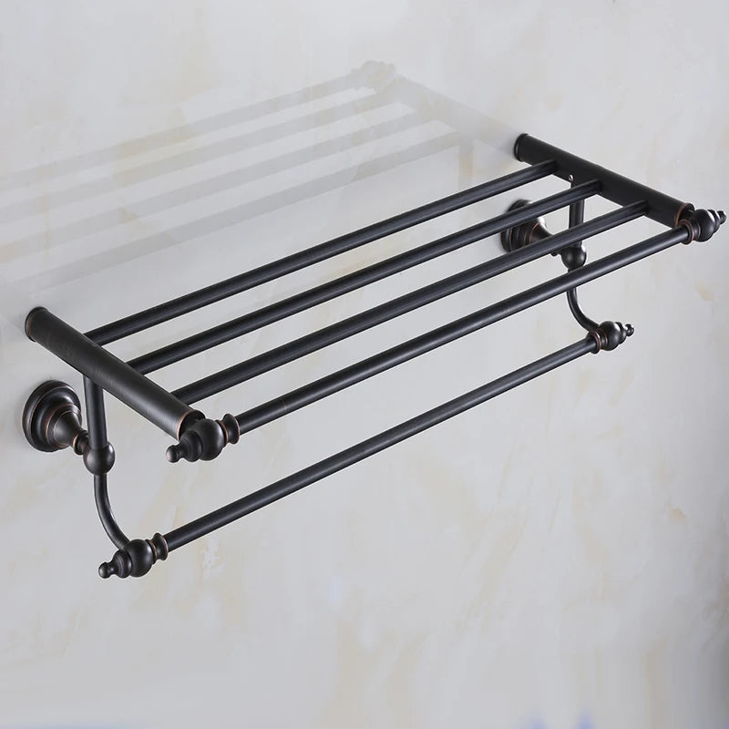 Oil Rubbed Bronze Bathroom Towel Shelf Towel Holder