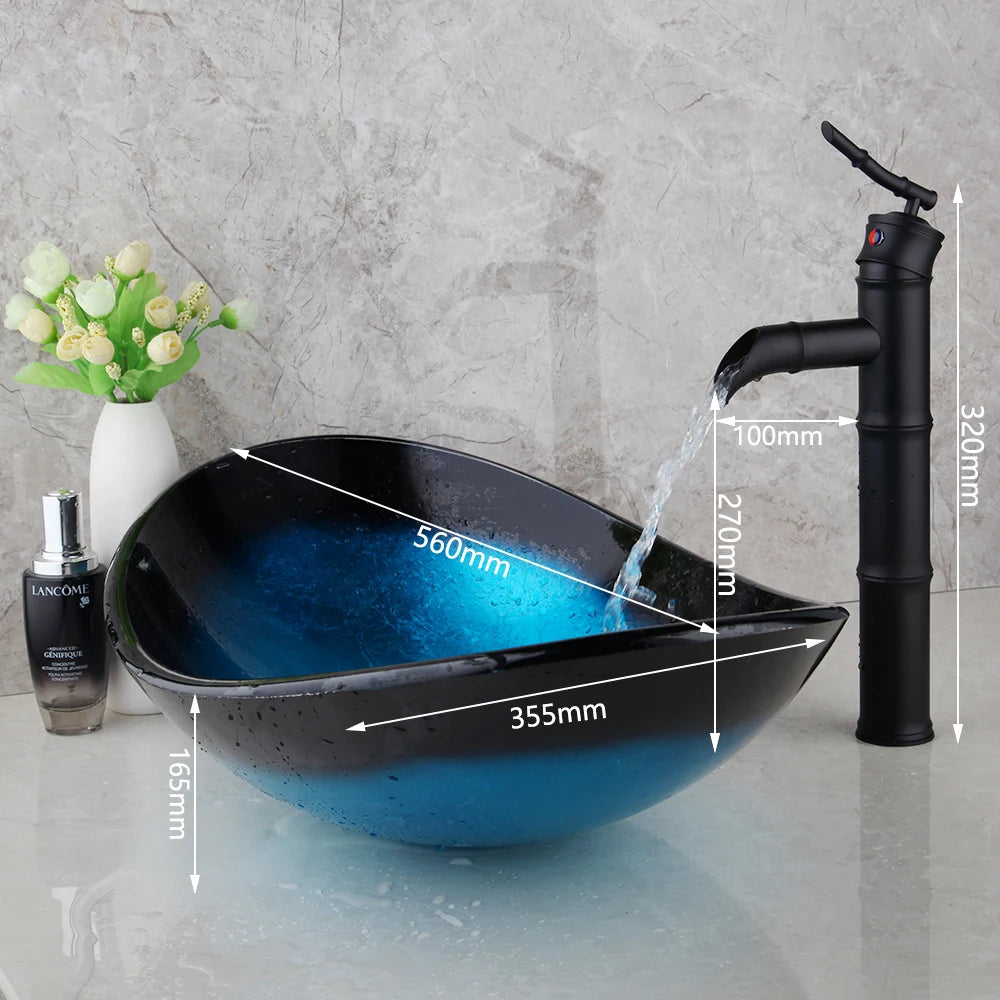 Kemaidi Bathroom Sink Countertop Basin Bowl Faucet Washroom