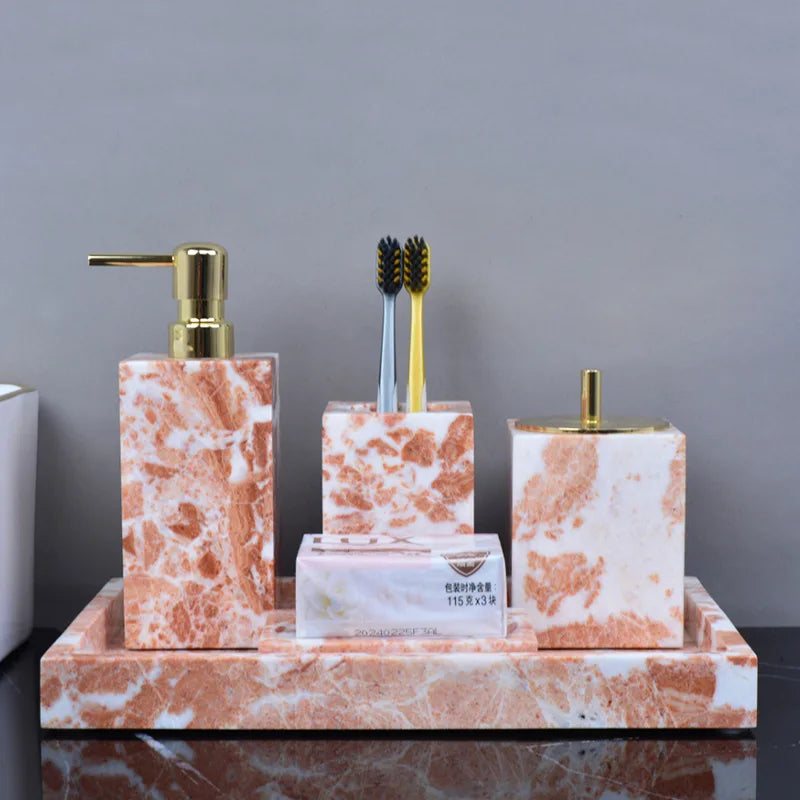 Real Natural Marble Tray Handle Luxury Rectangular Washbasin