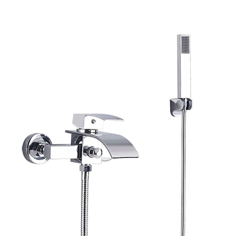 Myqualife Matte Black Bathroom Faucet Function Bathtub Facuet
