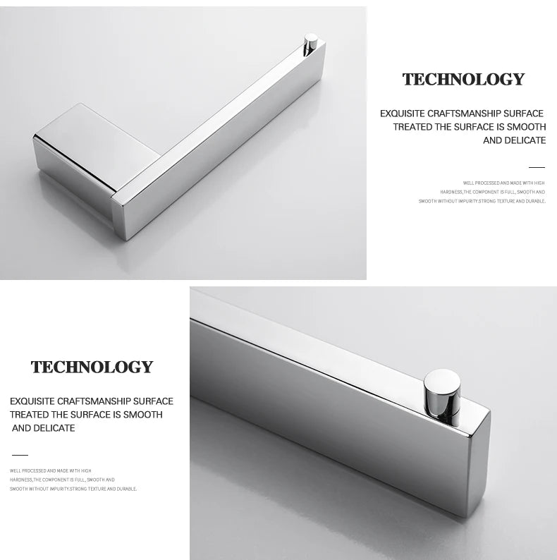 Stainless Steel Bathroom Wall Shelf Towel Bar Rack