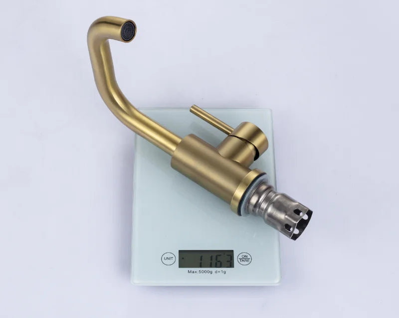Bathroom Faucet Brushed Gold Bathroom Basin Faucet Cold