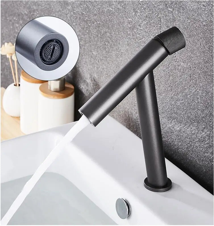 Tuqiu Basin Faucet Bathroom Lever Cold Brass Water