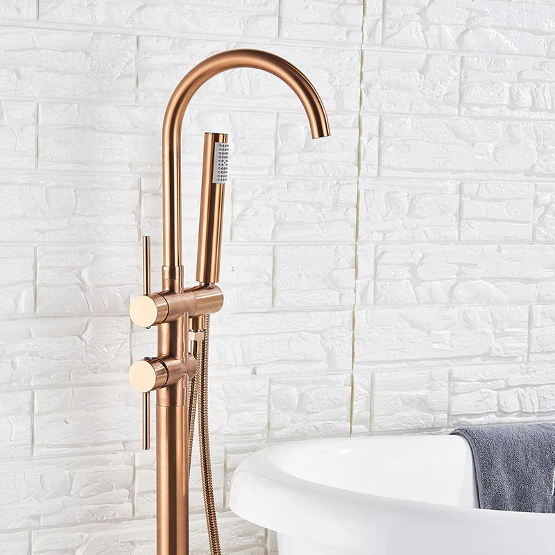 Rozin Black Floor Standing Bathtub Faucet Colors Standing