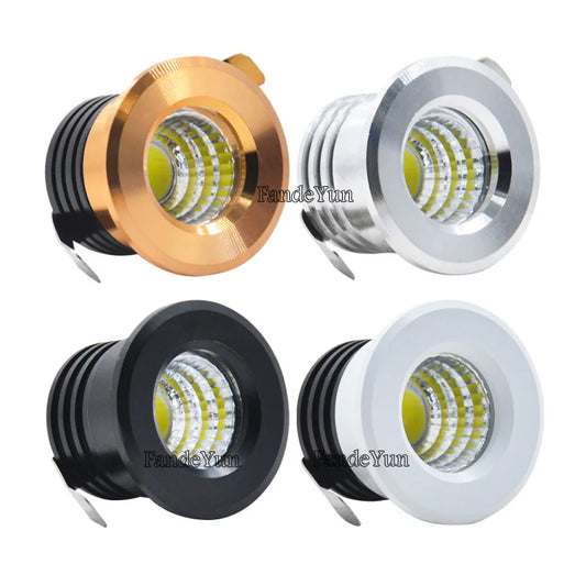 Dimmable Silvery/Black/White/Golden Mini Led Cob Downlights 3w